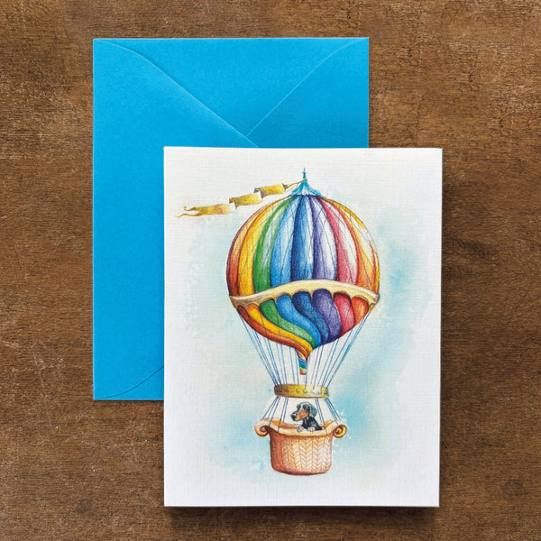 Rainbow Balloon Dog Card
