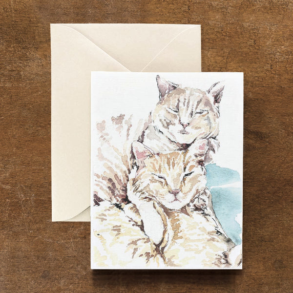 Shorthair Cats Napping Card