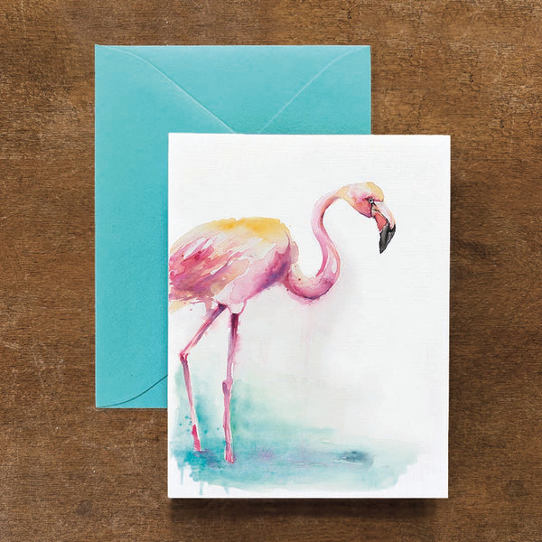 Standing Flamingo Card