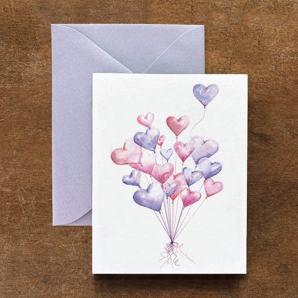 Balloon Hearts Card