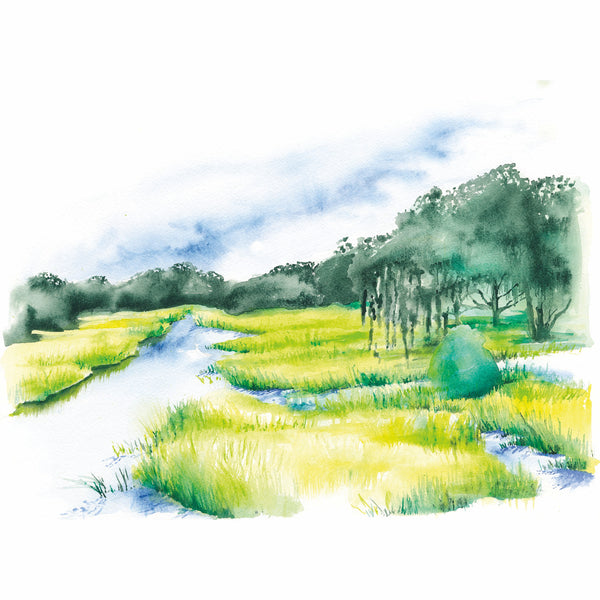 Kiawah Island Marsh Watercolor Print