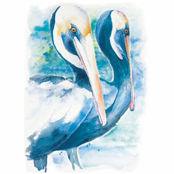 Pelicans Watercolor Print