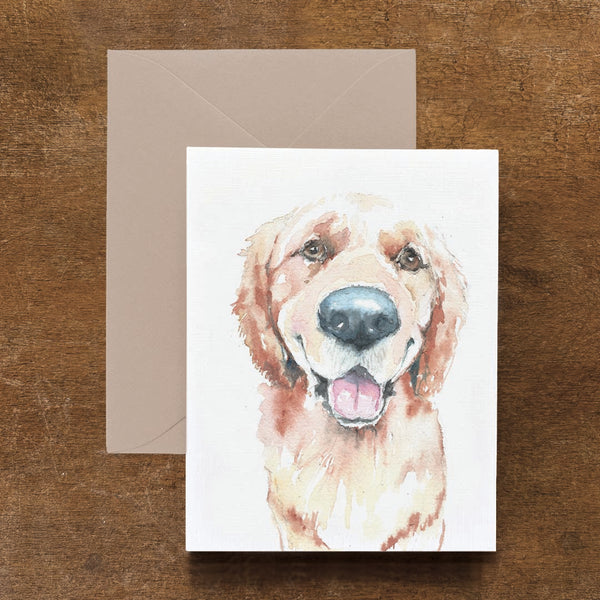 Golden Rescue Dog Card