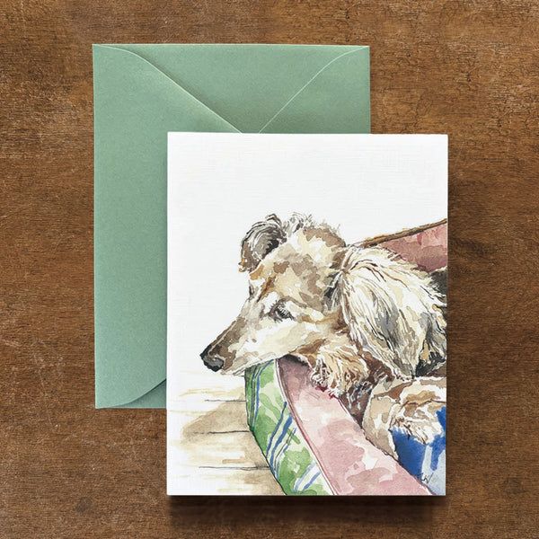 Resting Dachshund Dog Card
