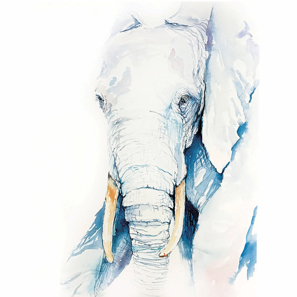 Tsavo Elephant Watercolor Print
