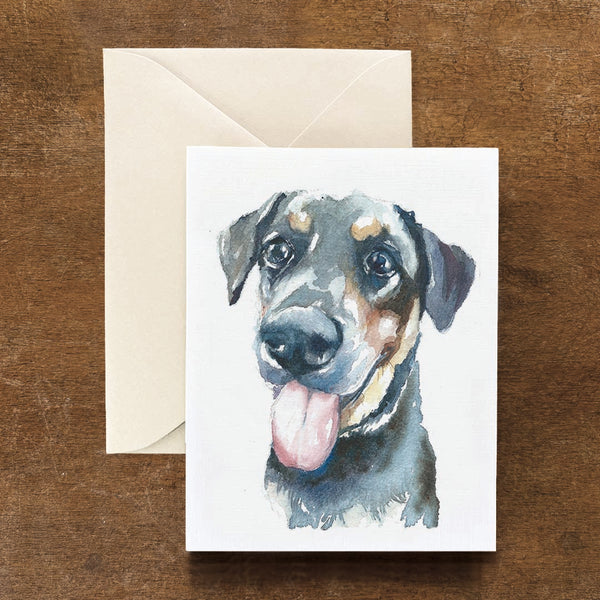 Zoe the Mixed Breed Dog Card