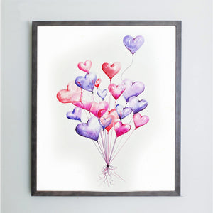 Simple Watercolor Hearts for Valentine’s Day