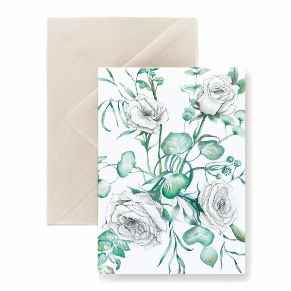 White Roses Card
