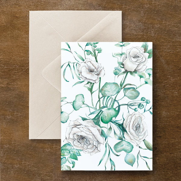 White Roses Card