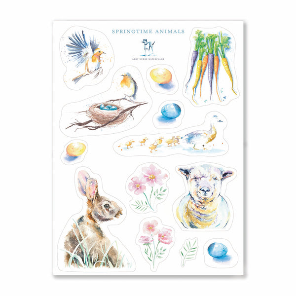 Spring Animals Sticker Sheet