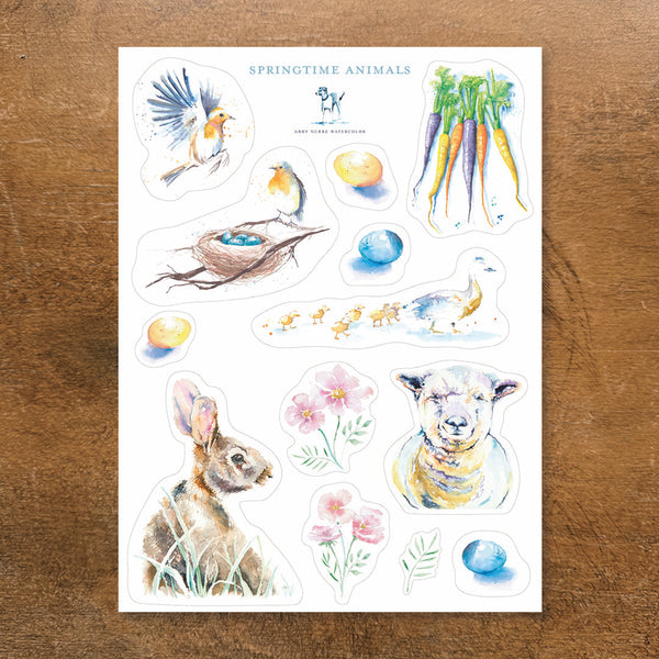 Spring Animals Sticker Sheet