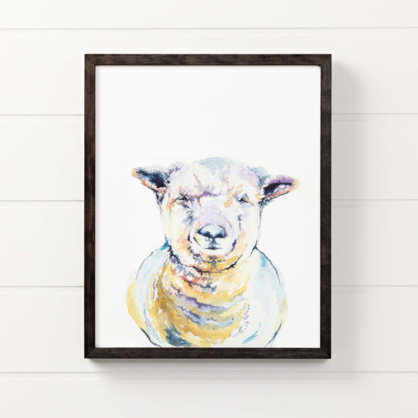 Babydoll Sheep Watercolor Print