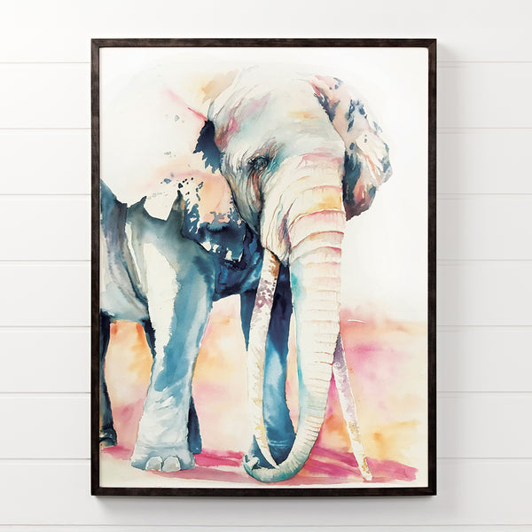 Big Tusker Watercolor Print