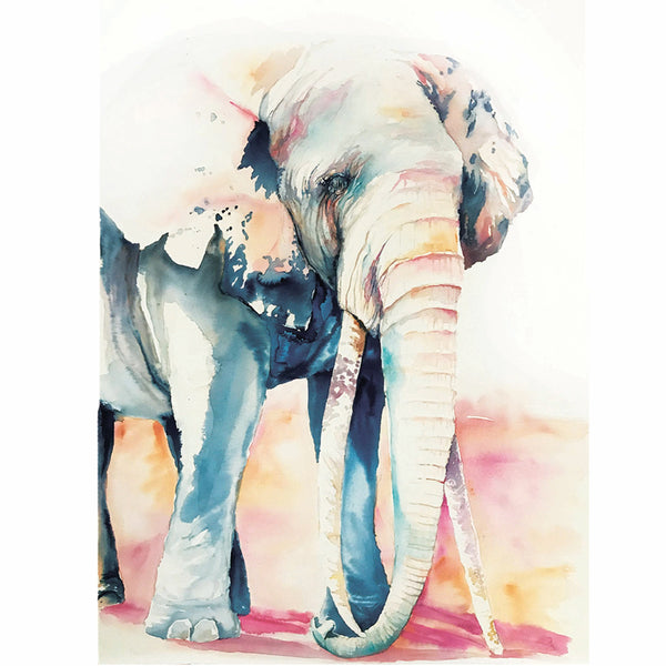 Big Tusker Watercolor Print