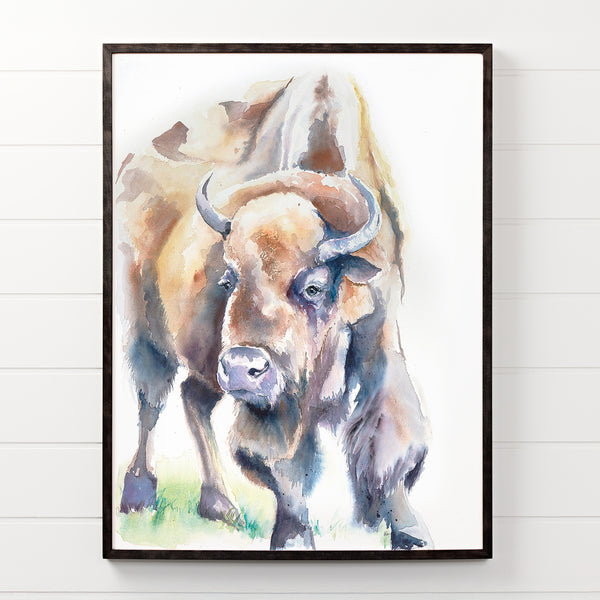 American Bison Watercolor Print