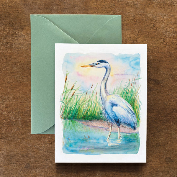 Blue Heron Card
