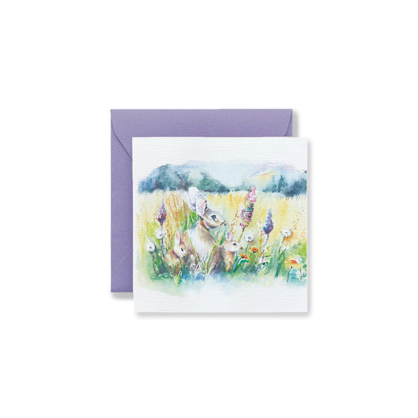 Bunny Family - Small Foldable Card