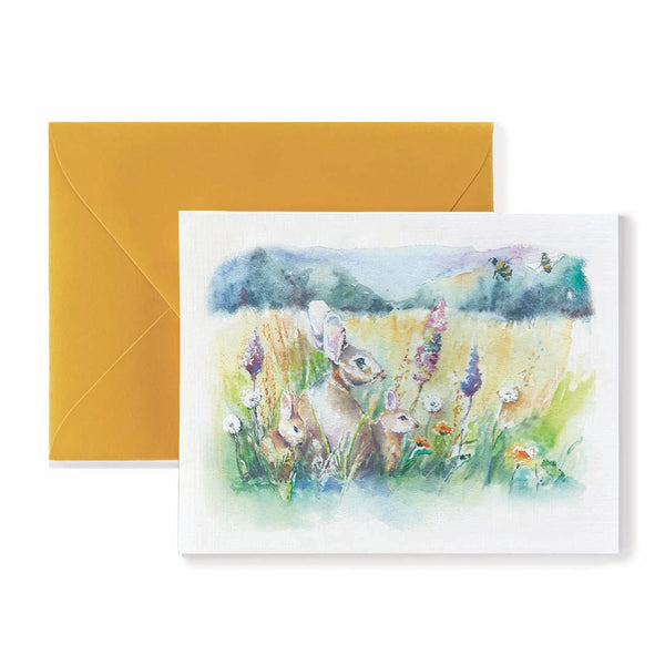 Bunnies in the Field Card