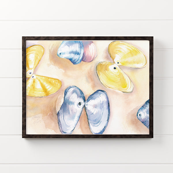 Butterfly Shells Watercolor Print