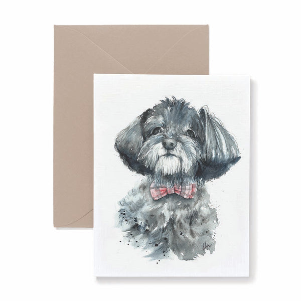 Charlie the Yorkie Dog Card