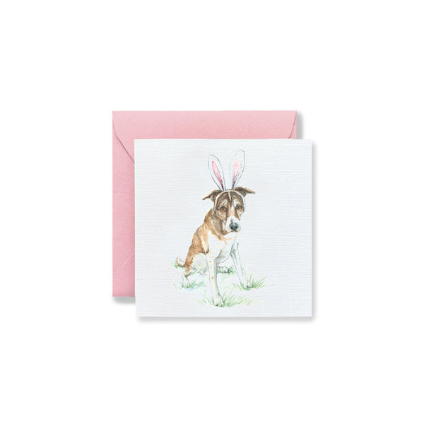 Spring Dog - Small Foldable Card