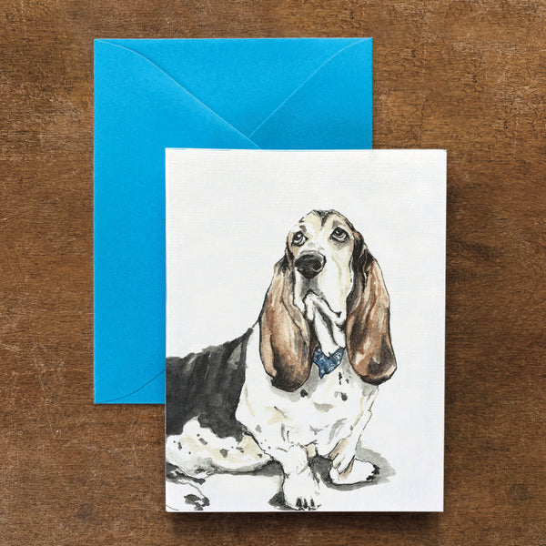 Floyd Basset Hound Dog Card