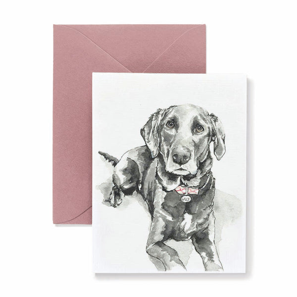 Gilly Black Lab Dog Card