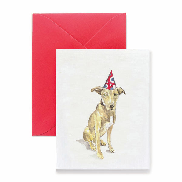 Happy Birthday Dog Watercolor Card