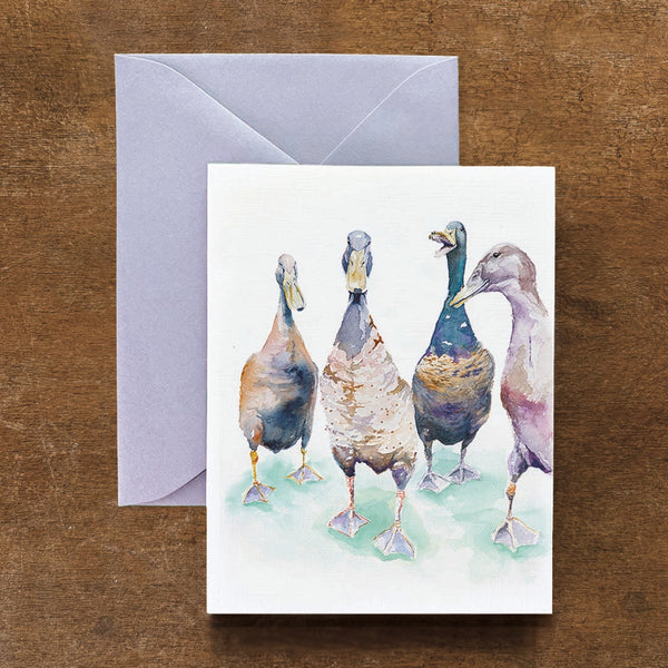 Indian Runner Ducklings Card
