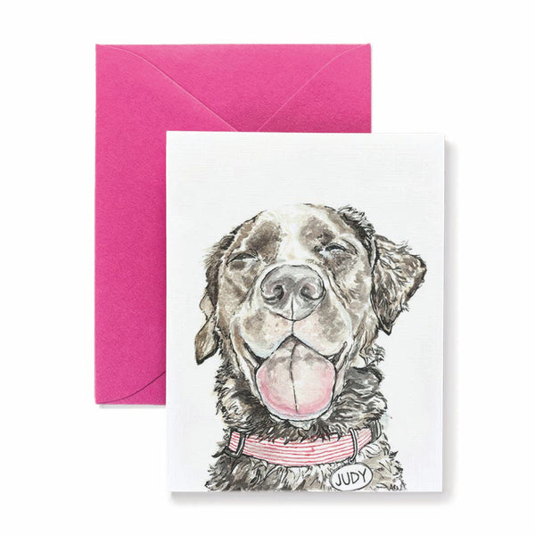Judy the Chocolate Lab Dog Card
