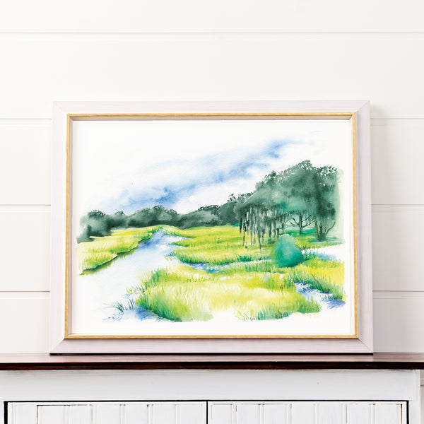 Kiawah Island Marsh Watercolor Print