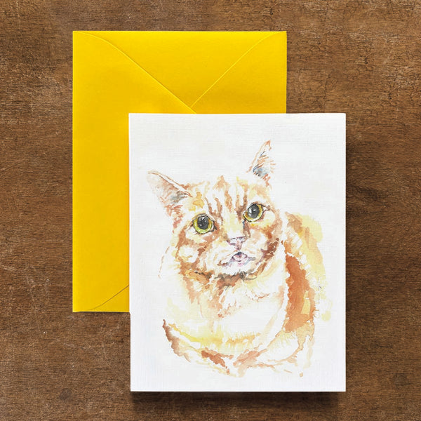 Lemon the Yellow Cat Card