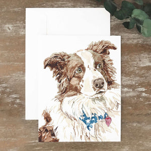 A2 greeting card of the dog mayor of Rabbit Hash