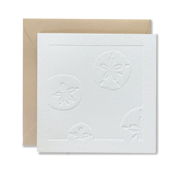 Paintable Sand Dollar Embossed Card
