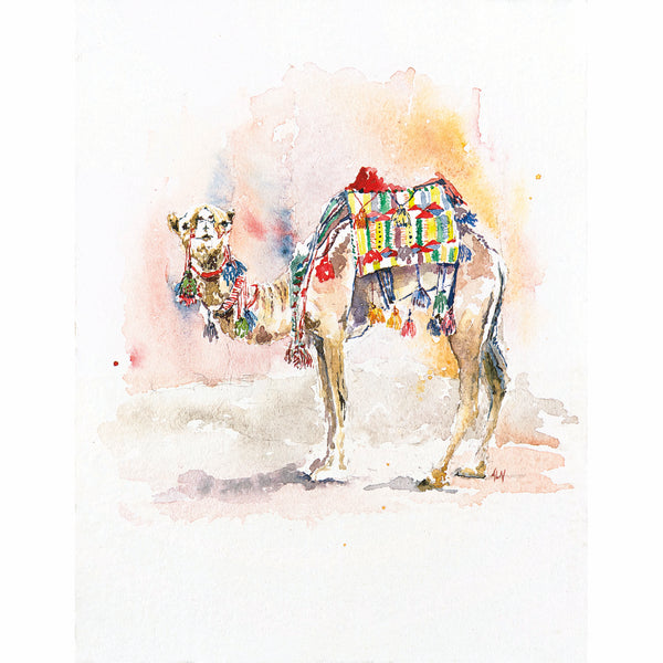 Petra Camel Watercolor Print