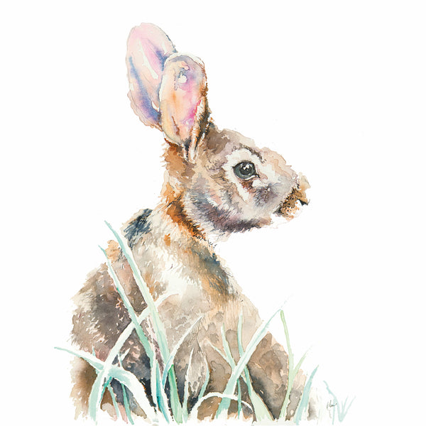 Rabbit Watercolor Print