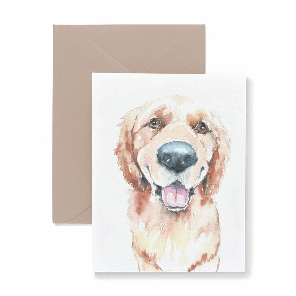 Golden Rescue Dog Card