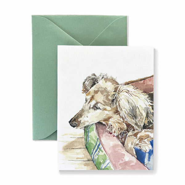 Resting Dachshund Dog Card