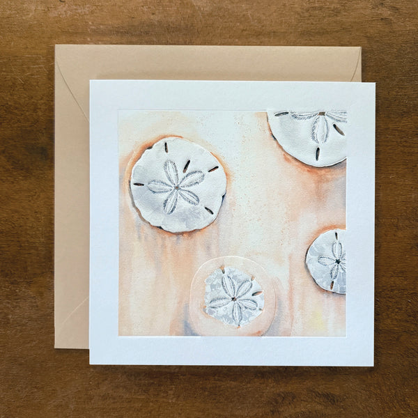 Sand Dollar Embossed Card