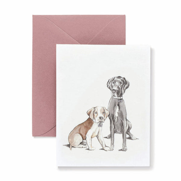 Great Dane & Bulldog Dog Card