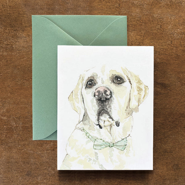 Sterling the White Lab Dog Card