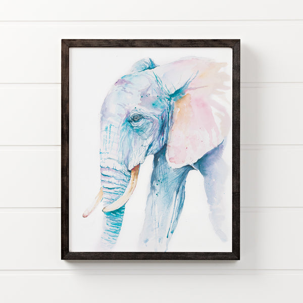 African Elephant Watercolor Print