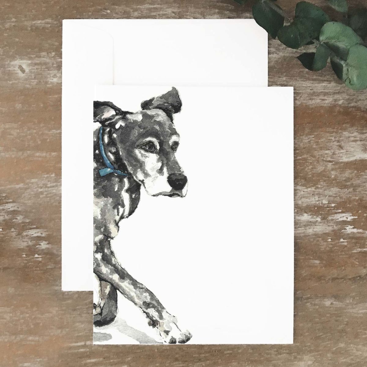 A2 greeting card of Great Dane