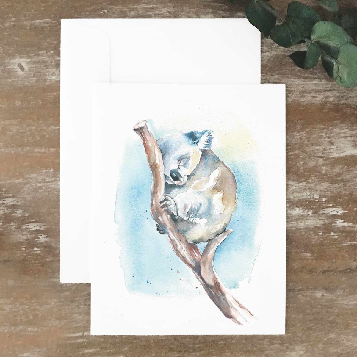 A2 greeting cards with koala on front